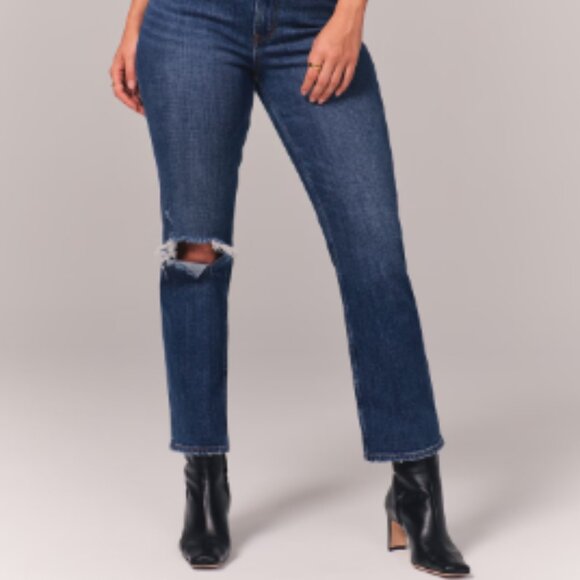 Ankle Straight Distressed Jeans - Picture 2 of 11